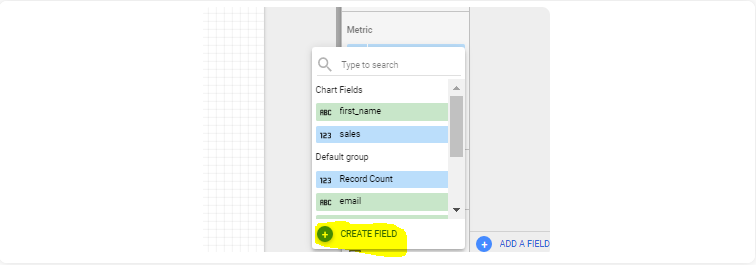 Google Data Studio Metrics